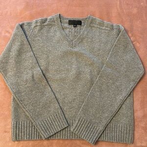 Nili Lotan classic gray merino wool mini-vneck